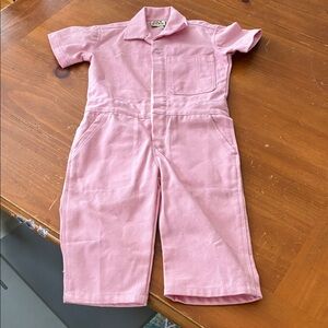 Hey Gang Pink Shortsleeve Coveralls
